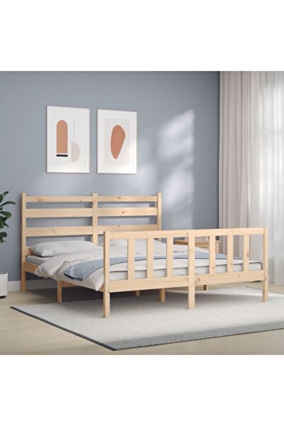 Concept Cadru de pat cu tăblie, 160x200 cm, lemn masiv