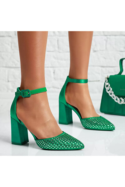 Zaira Women's Heeled Shoes Iulia Green #14042 - 36