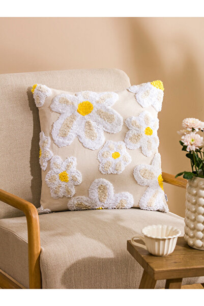 LC Waikiki Yk Plus Farkiyla Floral Patterned Cushion Cover 45X45 cm