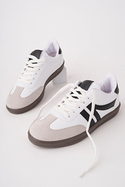 Madam Tarz Lyd-055 Nubuck Detailed Lace-Up Sports Shoes