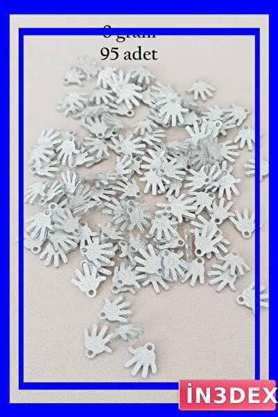 İN3DEX مجموعة رقائق بلاستيكية معدنية من البليكسي فضية اللون 95 قطعة