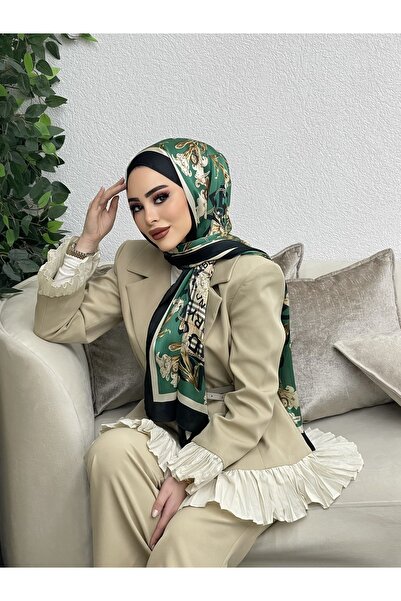 tomrisboutique Luxury Voile Silk Shawl Hijab Foulard Scarf Shawl Flower Patte...