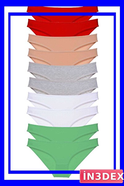 İN3DEX Women's Lycra Slips 10-Piece Economical Pack