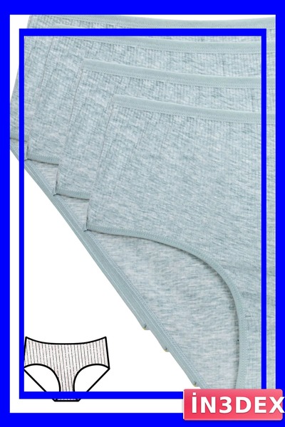 İN3DEX Colorful High Waist Ribbed Bato Panties Set of 4