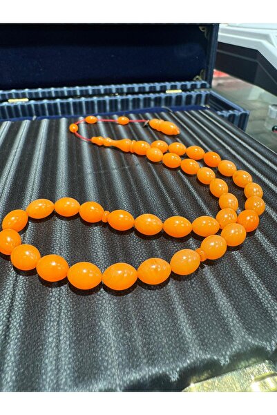 Septemmart Special Marginal Color Crimped Amber Prayer Beads 7X10 mm Master S...