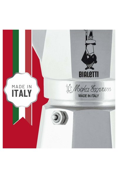 Bialetti Moka Express Aluminiu, Negru