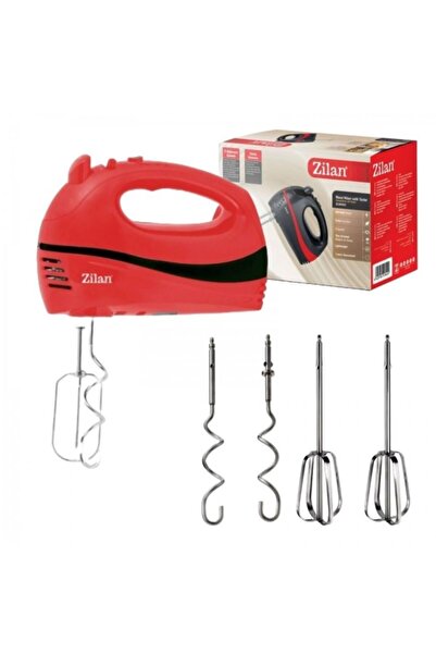 Zilan Mixer electric ZLN-8401, 300W, 5 viteze + functie Turbo, roșu