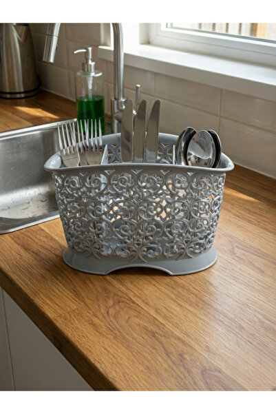 Padilon Countertop Spoon Holder 3 Compartments 22X13X15 cm Plastic Decorative...