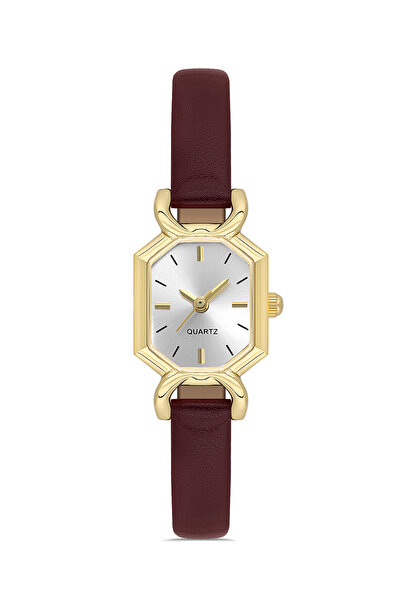 Ticarto Women's Minimal Burgundy Leather Wristwatch Tctsn001001S0449