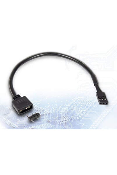 Inter-Tech Adaptor 1x 3pin 5V RGB -> 1x Conexiune VDG, 20cm
