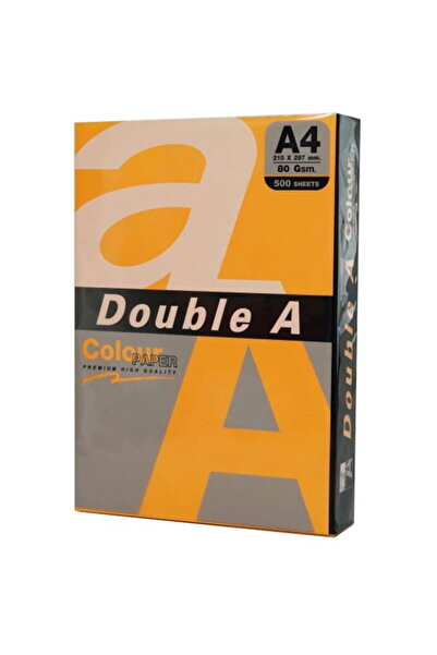 DOUBLE A Hârtie color pentru copiator A4, 80gsm, 25 coli/capăt, - șofran intens