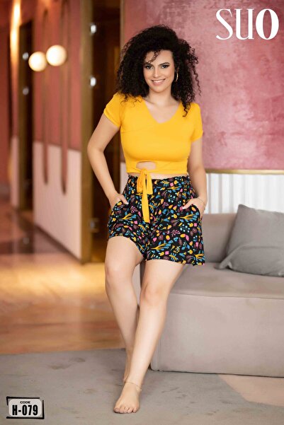 Generic Pocket shorts with a drawstring Cotton top