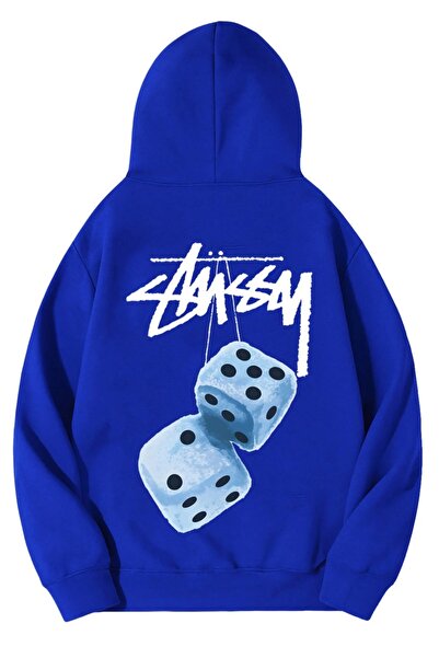 ZAVIXO Unisex Stüssy Zar Printed Oversized Sweatshirt 3 Threads