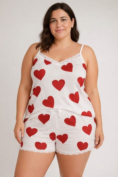 allure underwear Battal beden kalpli şortlu takım