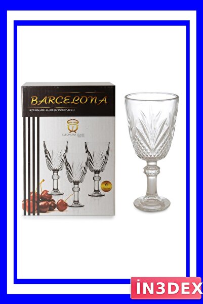 İN3DEX طقم أكواب زجاجية بقاعدة 6 قطع