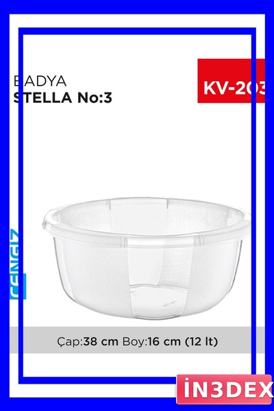 İN3DEX Round Transparent Storage Container Number 3