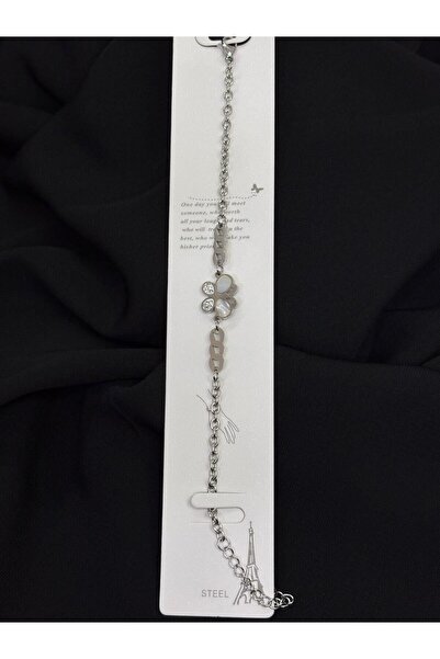 Melisa Takı & Aksesuar 316L Steel Silver Color Butterfly Bracelet