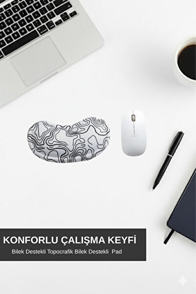 Walter White Ergonomik Typography Bilek Destek Pedi – Kaymaz Tabanlı Konforlu Bilek Pedi (Beyaz)