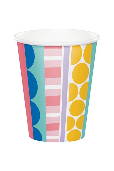 Creative Converting أكواب ساخنة/باردة بنمط الحفلات، سعة 9 أونصة، 8 قطع