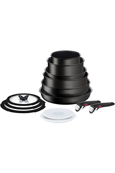 TEFAL Set 13 pieces Ingenio Unlimited L7639002, detachable handle, Titan non-...
