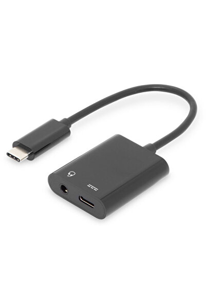Assmann USB 3.1 Type C Gen.2 SuperSpeed+ 10Gbps Mini Jack 3.5mm + Type C черен