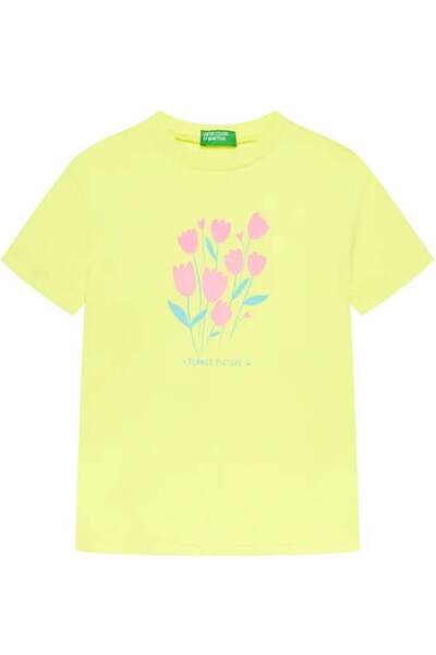 Benetton Kız Bebek Tshirt 1-6 Yaş Sarı