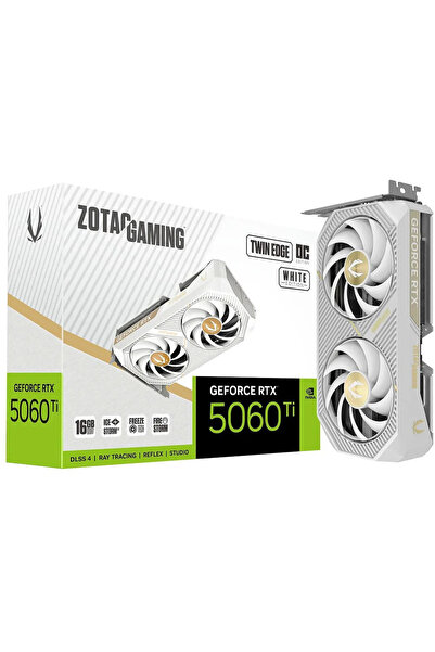 Zotac Placă video GeForce RTX 5060 Ti Twin Edge, ediție albă pentru jocuri