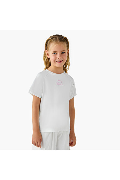 Kappa Logo Print T-shirt with Raglan Sleeves