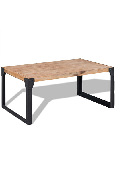 Concept Masă de cafea din lemn masiv de salcâm, 100 x 60 x 45 cm