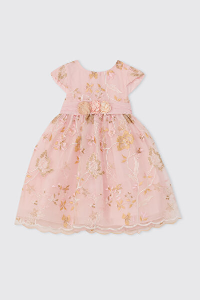 Panço Patachou Kız Bebek Dantel Detaylı Beyaz Elbise