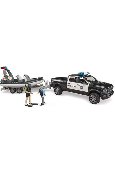 Bruder Dodge RAM 2500 camionetă de poliție cu barcă