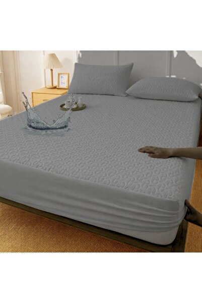 Pucioasa Waterproof quilted protection set with Stretchy, 120x200cm and 2 pil...