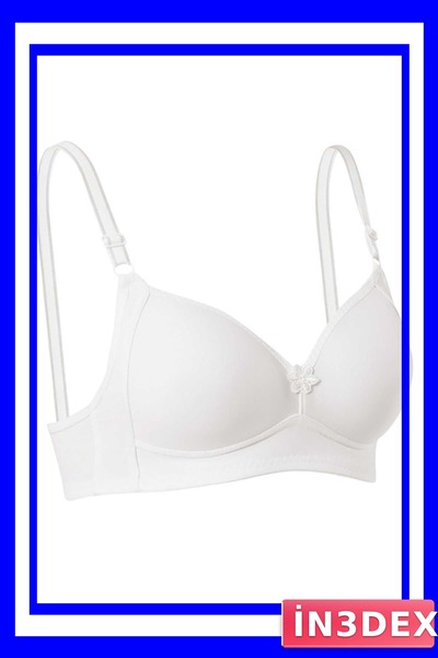 İN3DEX Wireless Silicone Gathering Bra in White Color