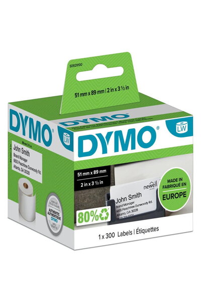 Dymo LW-Termin/Name Tag 51x89mm Adhesive 300St/Roll