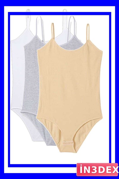 İN3DEX طقم بودي سوت بحزام حبلي ومشبك للنساء 3 قطع