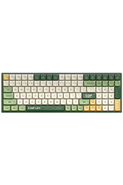 IQUNIX Tastatură wireless pentru camping F97, RGB - MX-Brown-Switches (SUA)