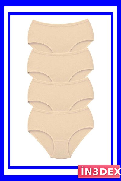 İN3DEX Women's High Waist Bato Panties 4-Pack Thick Elastic