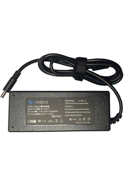 nelbo Laptop charger compatible with Dell XPS 90W 19.5V 4.62A plug type 4.5 m...
