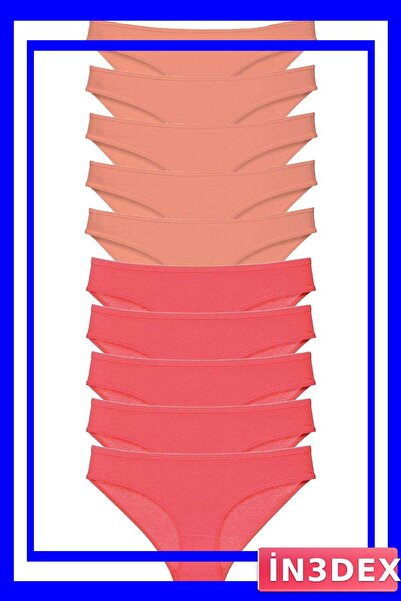 İN3DEX Lycra Women's Slip Panties Set of 10 Powder and Fuchsia Color Options