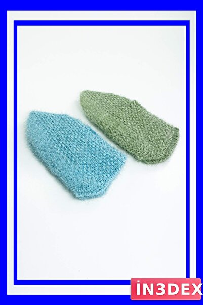 İN3DEX Hand Knitted Wool Booties Set for Women 2 Pairs