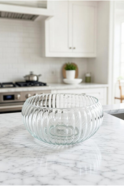 FH finehome Lunara Glass Salad Bowl 24 cm