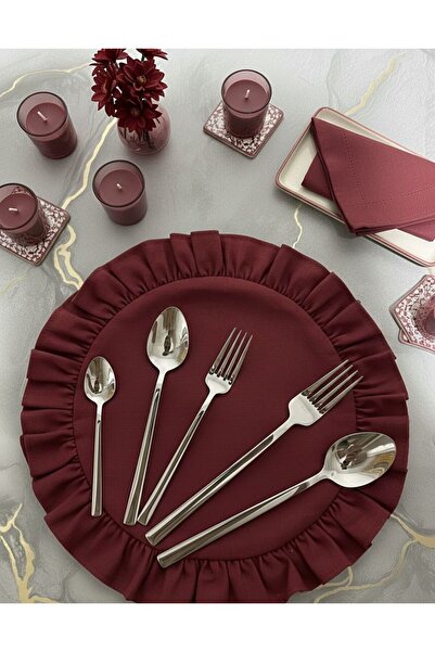 KAVEH 30 Piece 6 Person Flat Fork Spoon Set Set 304 Steel 18/10