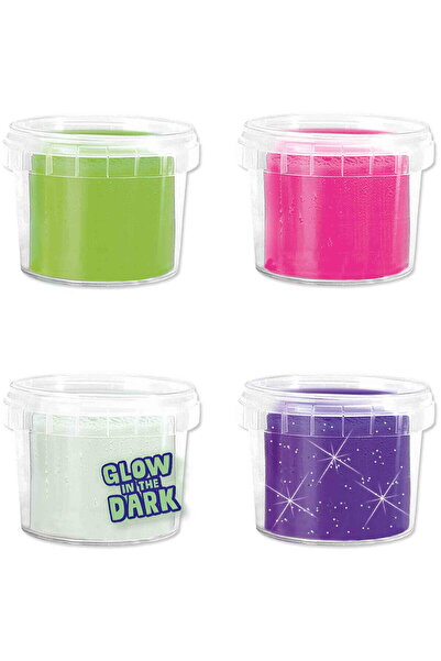 SES Creative Creative Toy Vegan Colored Modeling Clay Glow Feel Good 4 x 90gr