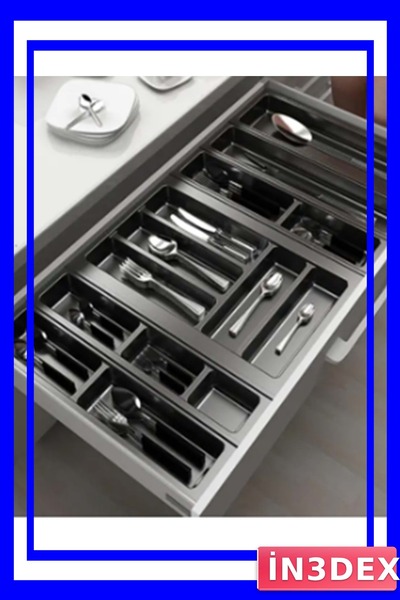 İN3DEX Anthracite Colored Modular Spoon Holder 62X49 cm