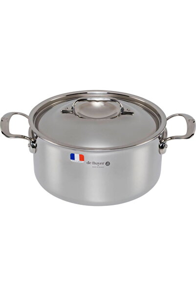 De Buyer Cratiță Affinity din oțel inoxidabil cu capac 24 cm