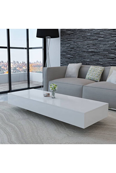 Concept Γυαλιστερό τραπεζάκι σαλονιού, λευκό