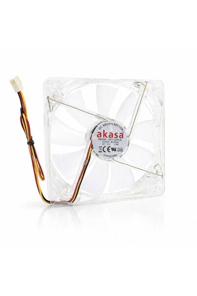 Akasa 120x120x25mm 12V 0.18A Fan 3 Kablolu - RGB Işıklı