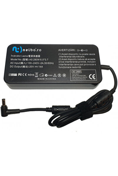 nelbo Incarcator laptop compatibil cu Asus 0A001-00800600 280W 20V 14A cu muf...