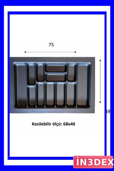 İN3DEX Modular Kitchen Utensil Holder System in Anthracite Color