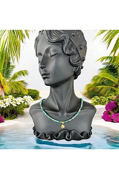 Ezera Celia Labradorite Choker Necklace with Gold-Plated Silver Accessories